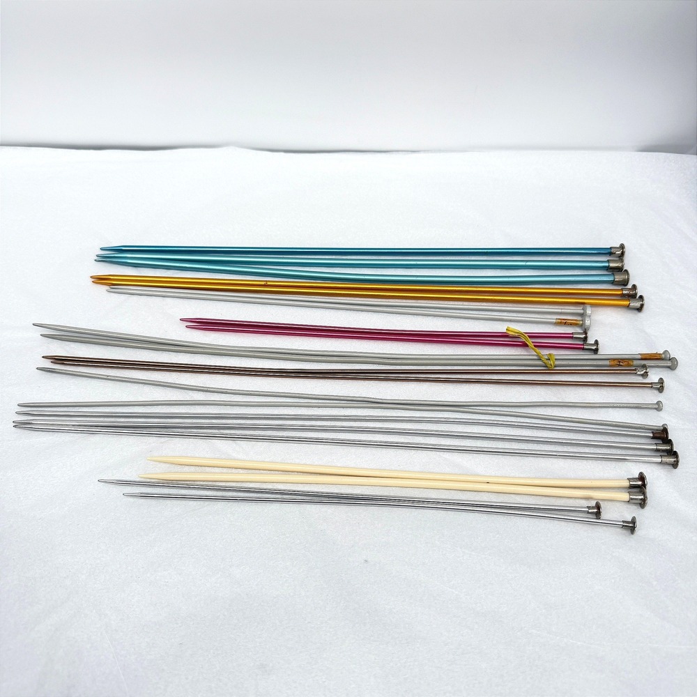 Mixed LOT Knitting Needles Boye Hero VTG Aluminum Plastic Lot Craft Misc Sizes